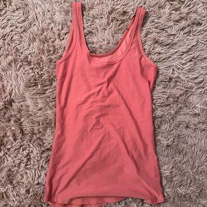 Orangey Pink and Barbie Pink Tank Top